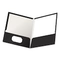 Oxford Two Pocket File Folder 8-1/2 x 11", Blak, PK25 51706